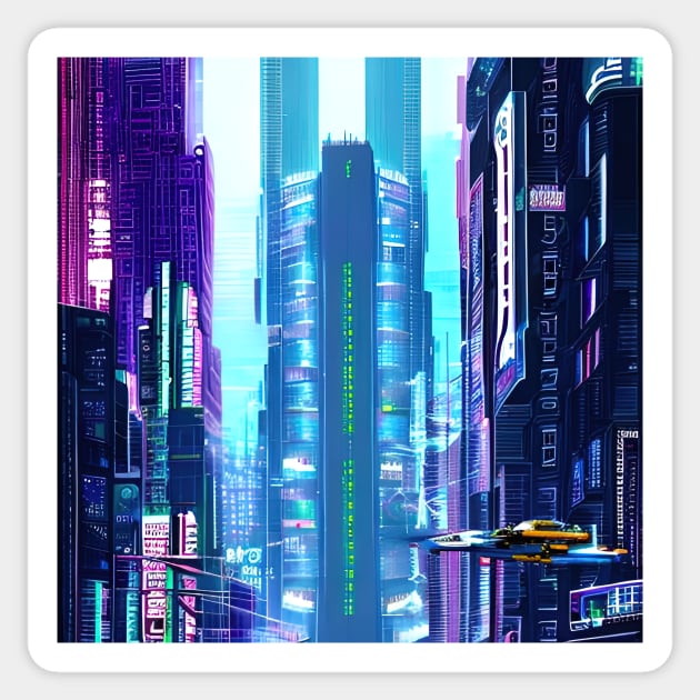 Cyberpunk Street View Sticker by Crestern